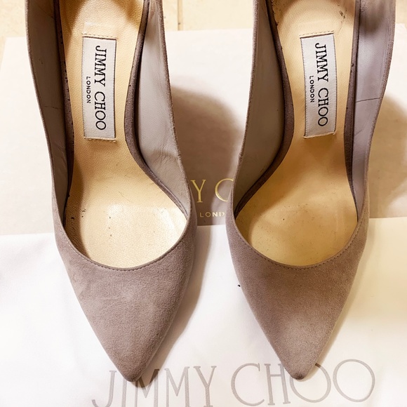 Jimmy Choo South Suede Fur Pumps - Picture 8 of 12